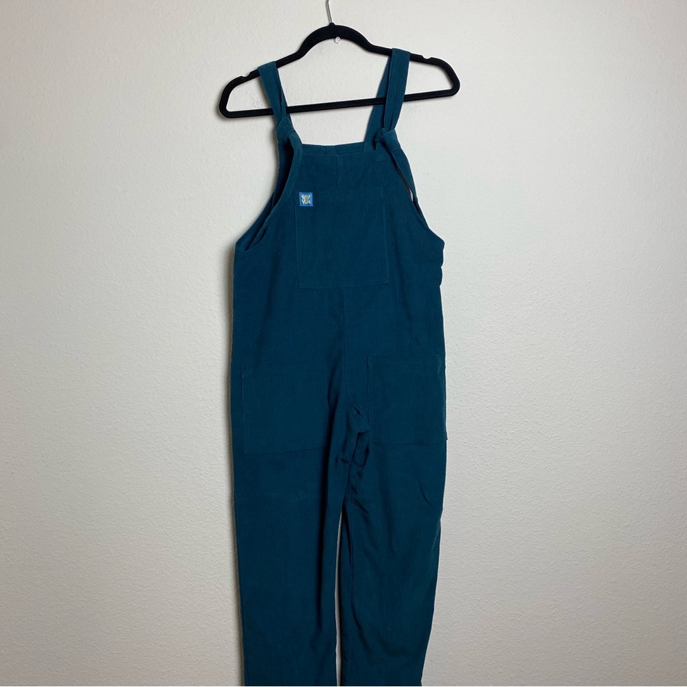 Lucy And Yak Original Dungaree Organic Corduroy Teal Small - Picture 2 of 7